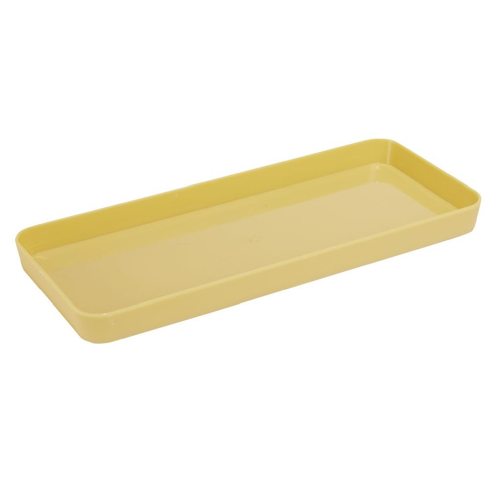 plateau rectangulaire jaune plastique 26x11xh2cm (GiFi-605004X)