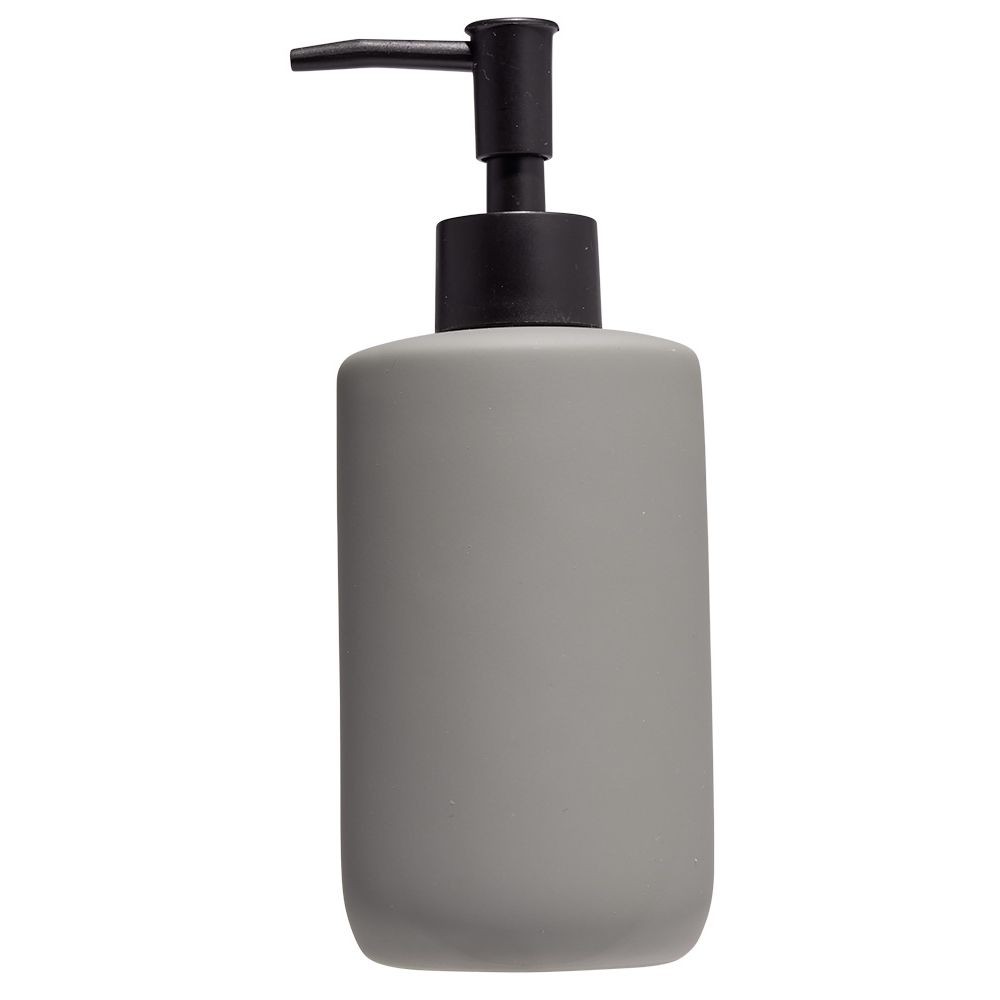 distributeur de savon céramique gris Ø7xh18,5cm (GiFi-605160X)