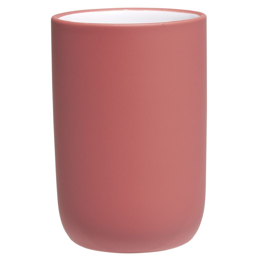 gobelet céramique rouge intérieur blanc Ø6,8xh10cm (GiFi-605180X)
