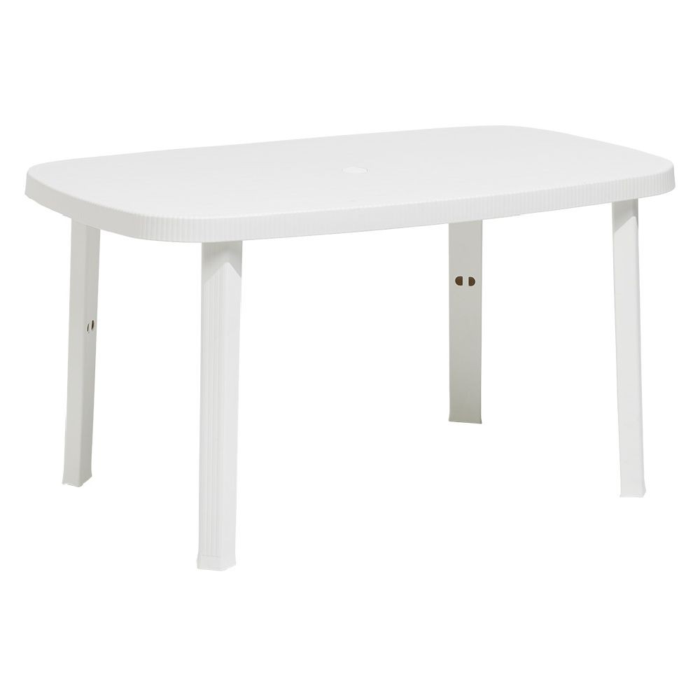 table de jardin rectangulaire 6 personnes viva blanche 137x72xh85cm (GiFi-605243X)