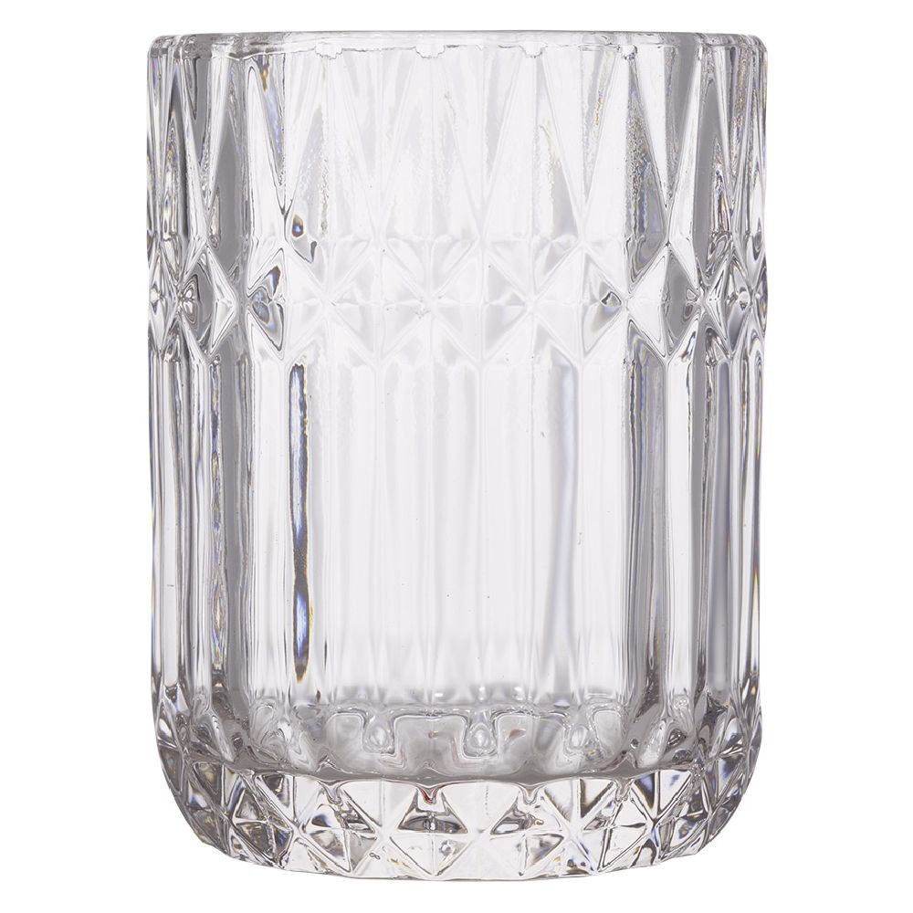 gobelet en verre effet cristallin transparent Ø8xh10,5cm (GiFi-605302X)