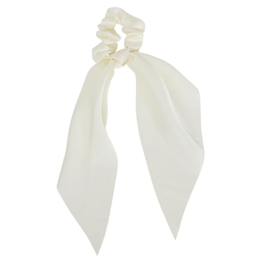 chouchou ruban long blanc crème Ø7xl25cm (GiFi-605750X)