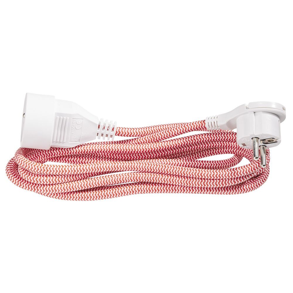 rallonge textile 3m rouge et blanc (GiFi-606598X)