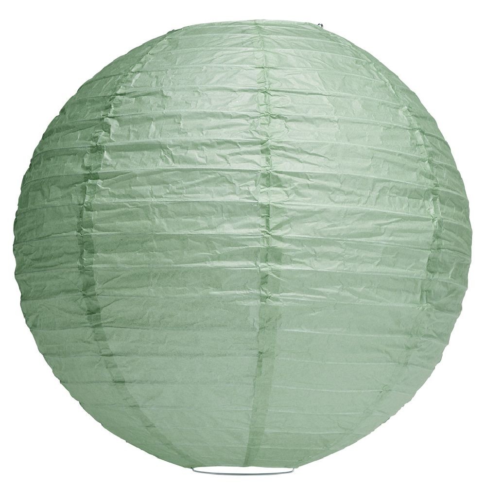 suspension boule chinoise papier vert - Ø40xh38cm (GiFi-606633X)