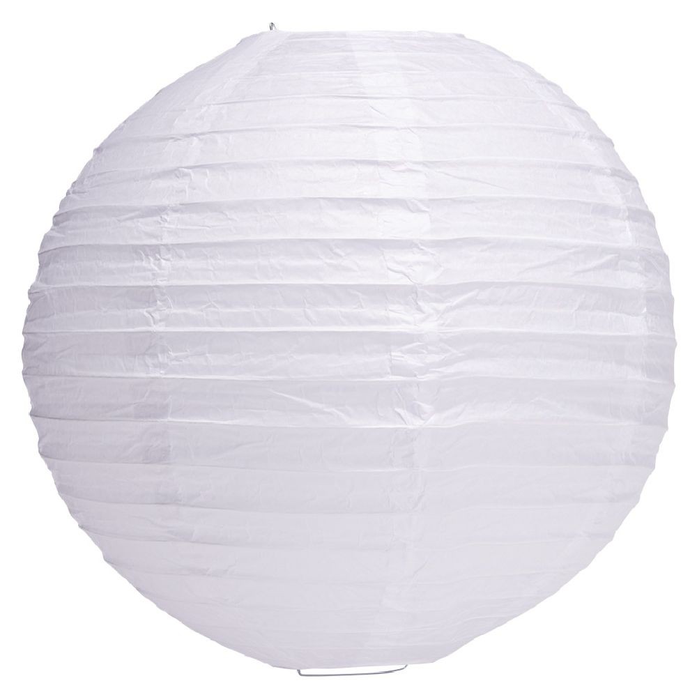 suspension boule chinoise papier blanc - Ø40xh38cm (GiFi-606635X)