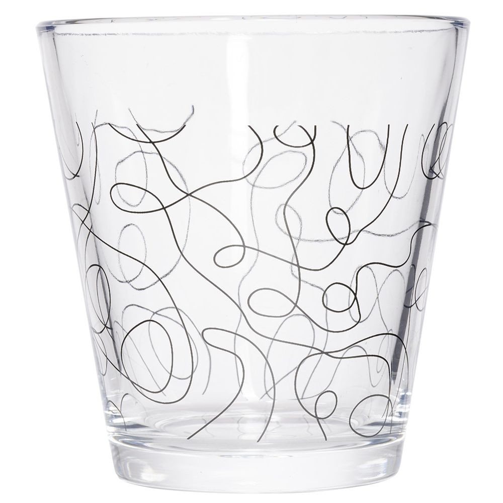 gobelet verre motif line art 25cl - x3 (GiFi-607364X)