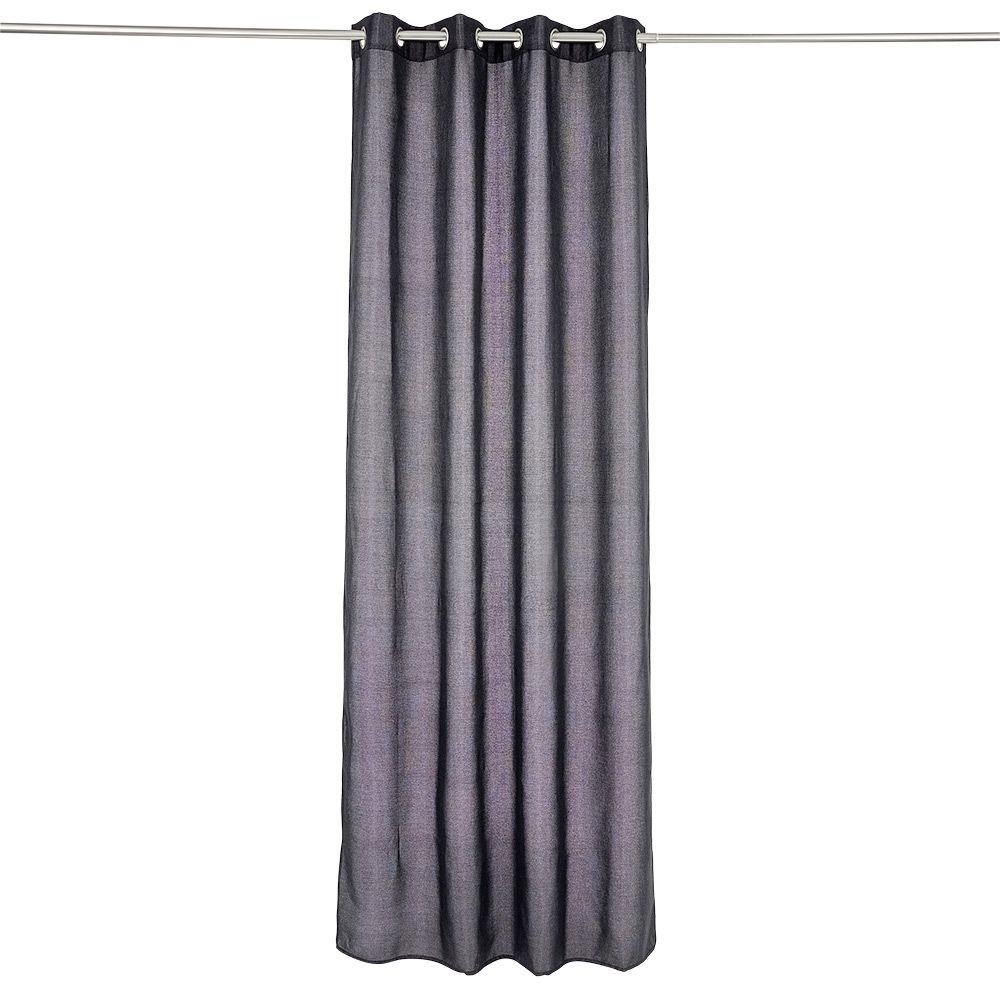 rideau polyester 140x240cm chiné noir (GiFi-608106X)