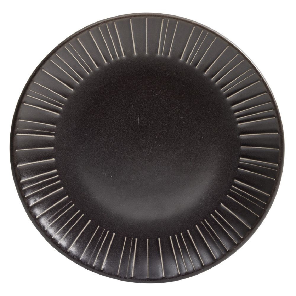 assiette à dessert en céramique noir Ø21cm (GiFi-609095X)