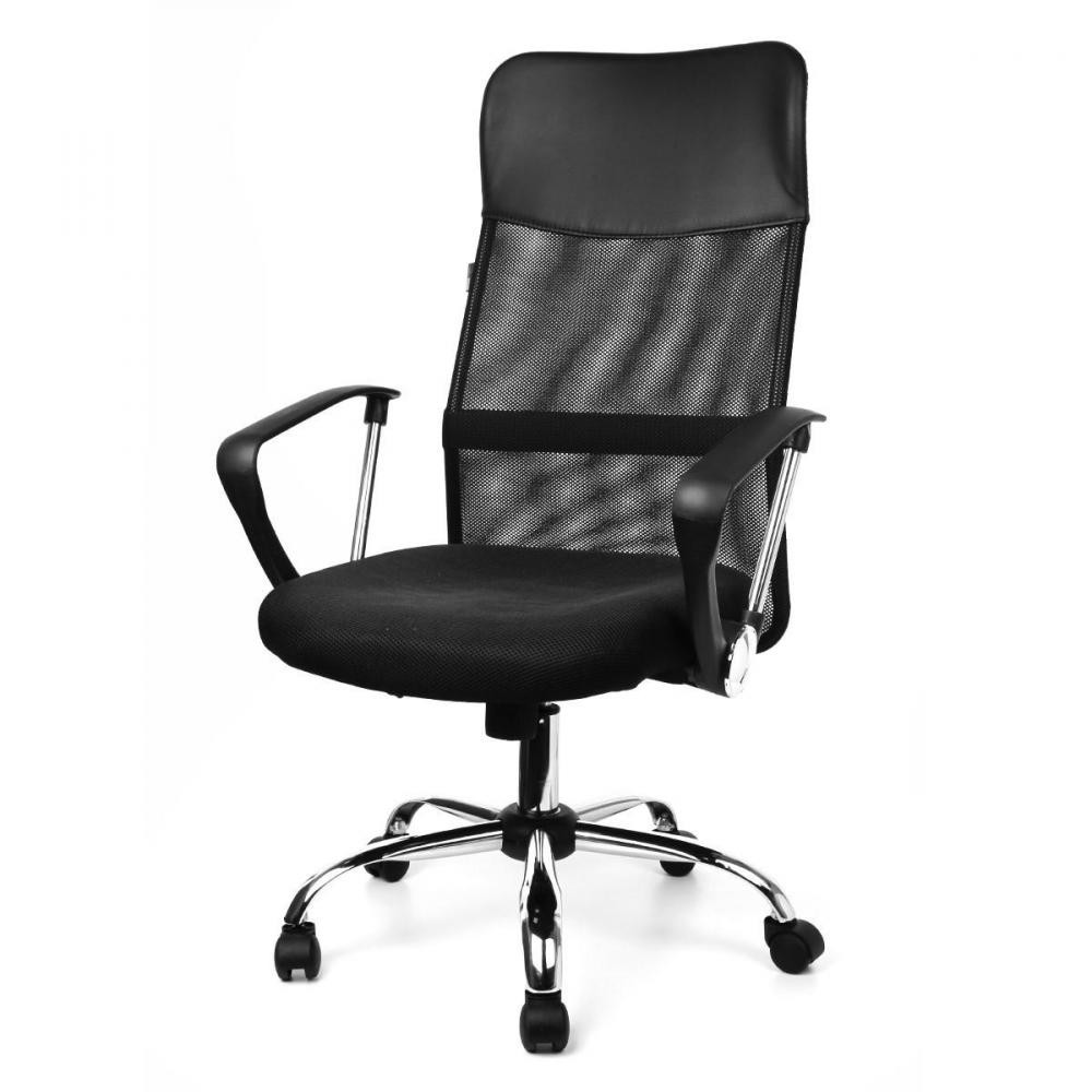 air plus - fauteuil de bureau siège en tissu inclinablenoir (GiFi-MON-12)