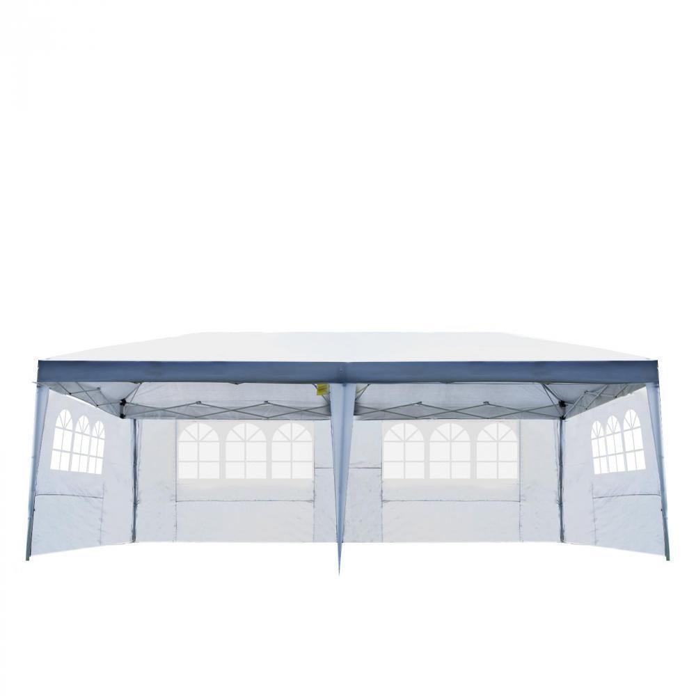 tonnelle tente de reception pliante pavillon chapiteau barnum 3x6m blanc cotes demontables (GiFi-AOS-100110-069W)