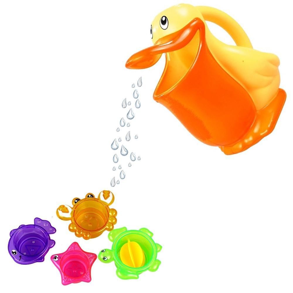 pelican jeu de bain empilable pour enfant dès 12 mois (GiFi-MON-757)