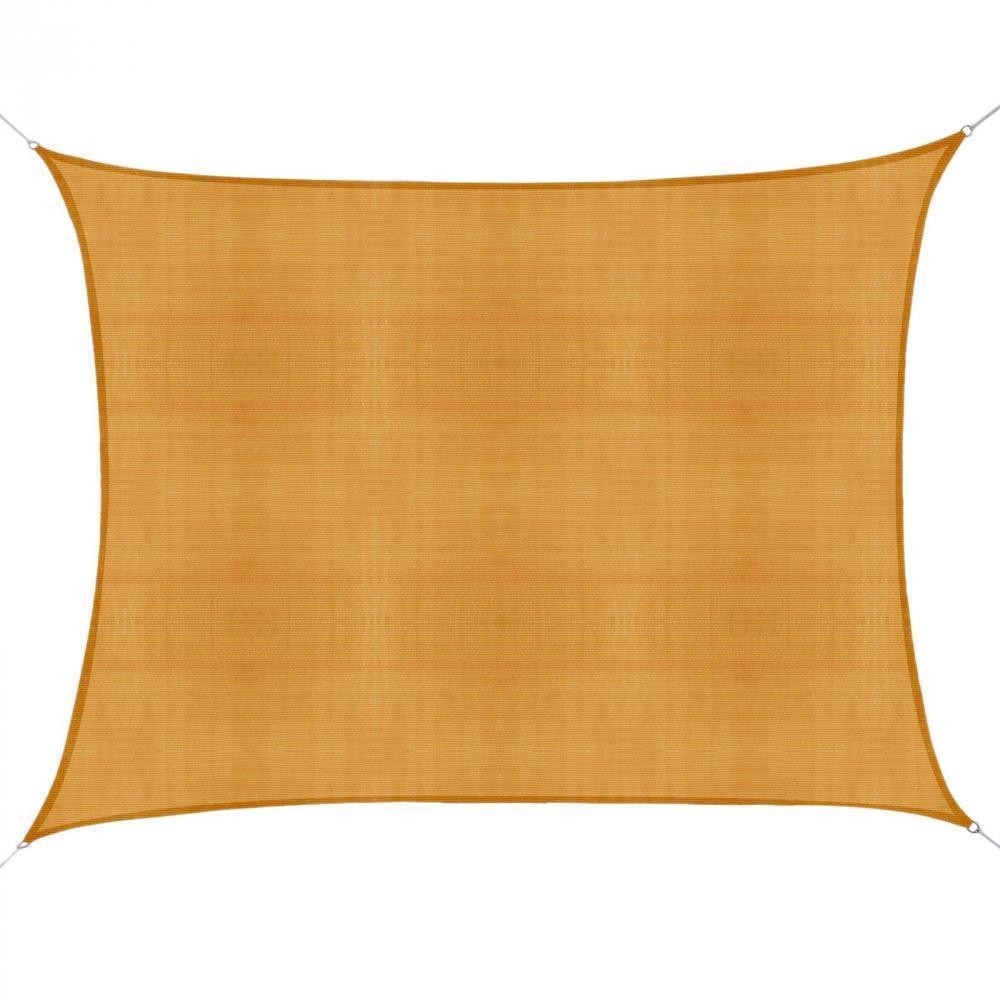 voile d'ombrage rectangulaire 6l x 4l m hdpe jaune (GiFi-AOS-840-190YL)