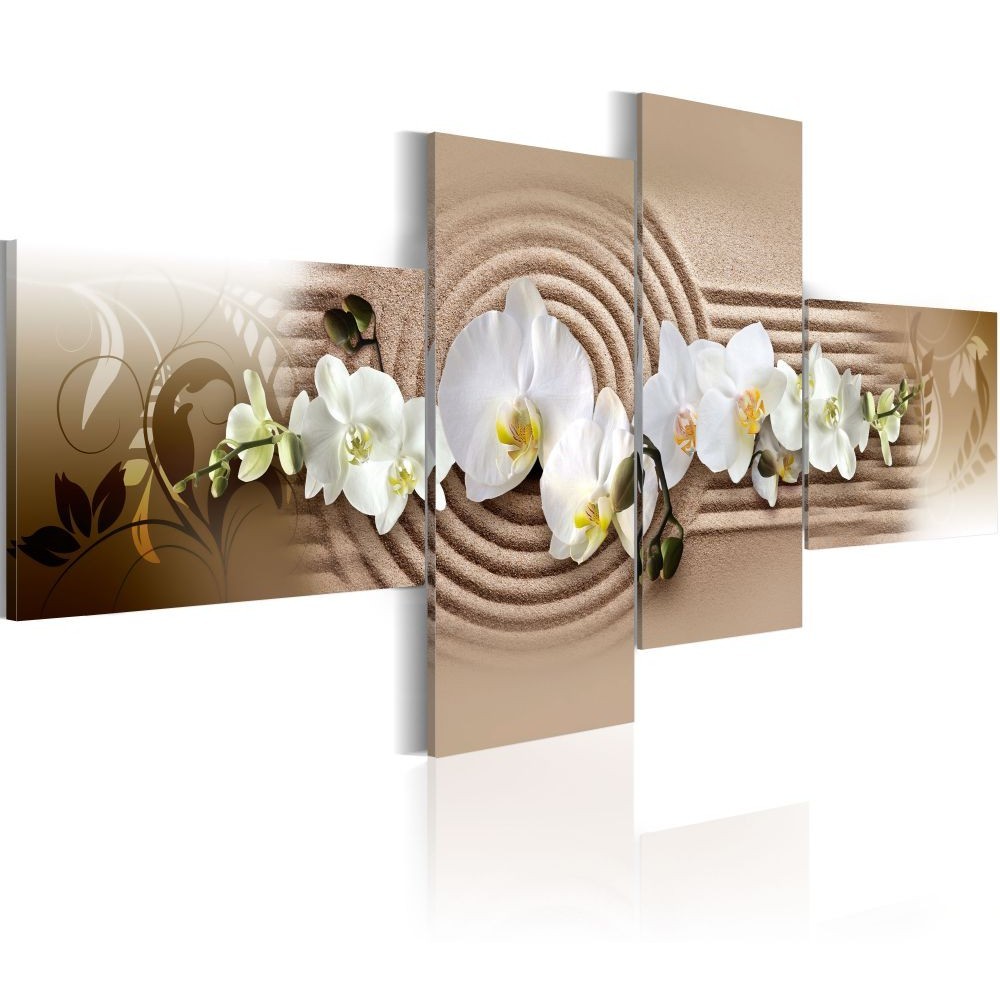 tableau 4 panneaux orchidée sable zen (GiFi-804922X)