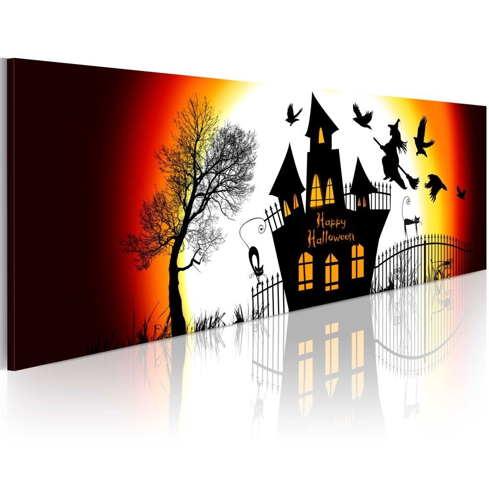tableau déco halloween noir orange (GiFi-805000X)