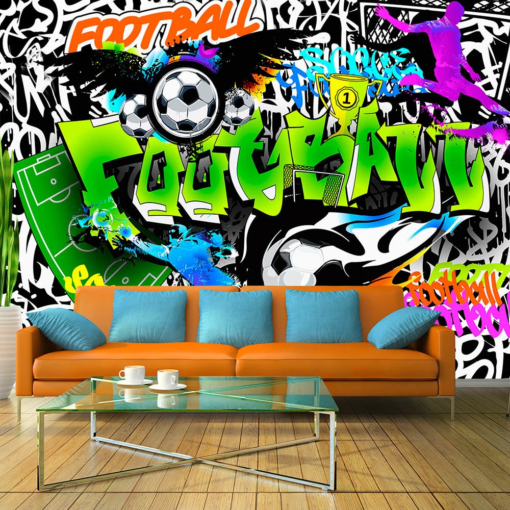 papier peint graffitis football (GiFi-809925X)