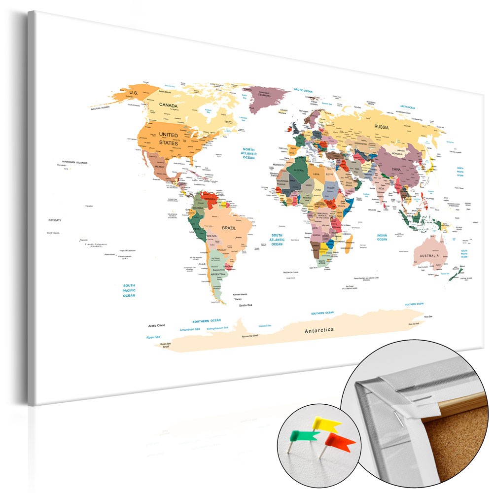 tableau en liège carte du monde (GiFi-810049X)
