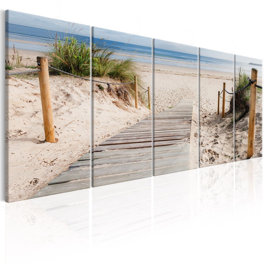 tableau imprimé 5 panneaux plage après la pluie (GiFi-810942X)