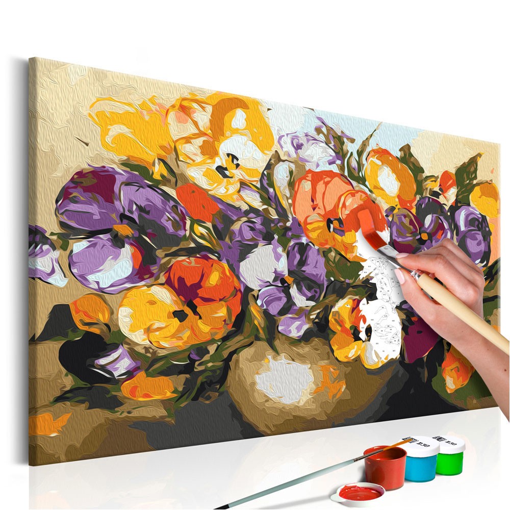 tableau à peindre par soi-même violas dans un vase (GiFi-811060X)