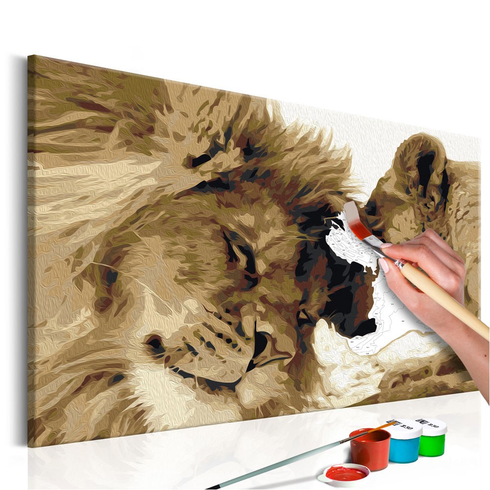 tableau à peindre par soi-même lion et lionne (GiFi-811064X)