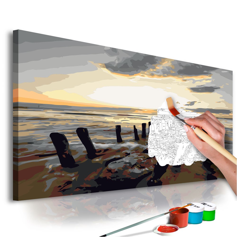 tableau à peindre par soi-même plage lever de soleil (GiFi-811099X)