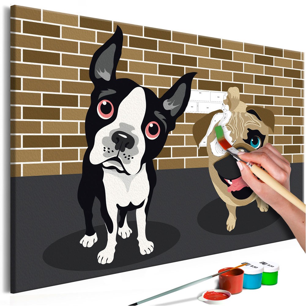 tableau à peindre par soi-même chiens adorables (GiFi-811126X)