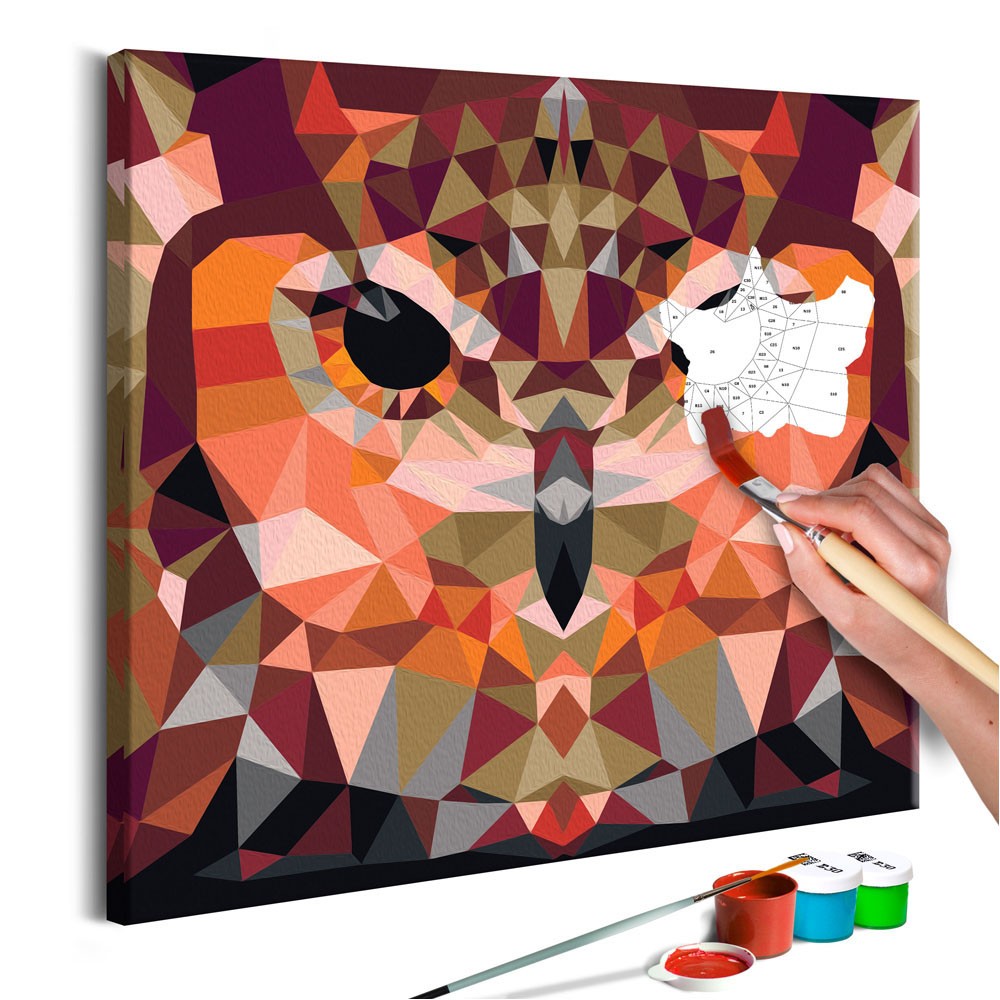 tableau à peindre par soi-même hibou géométrique (GiFi-811127X)