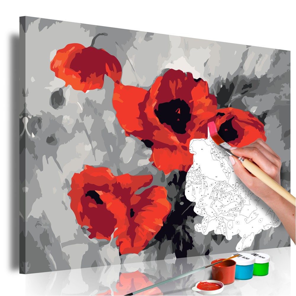 tableau à peindre par soi-même bouquet de coquelicots (GiFi-811129X)