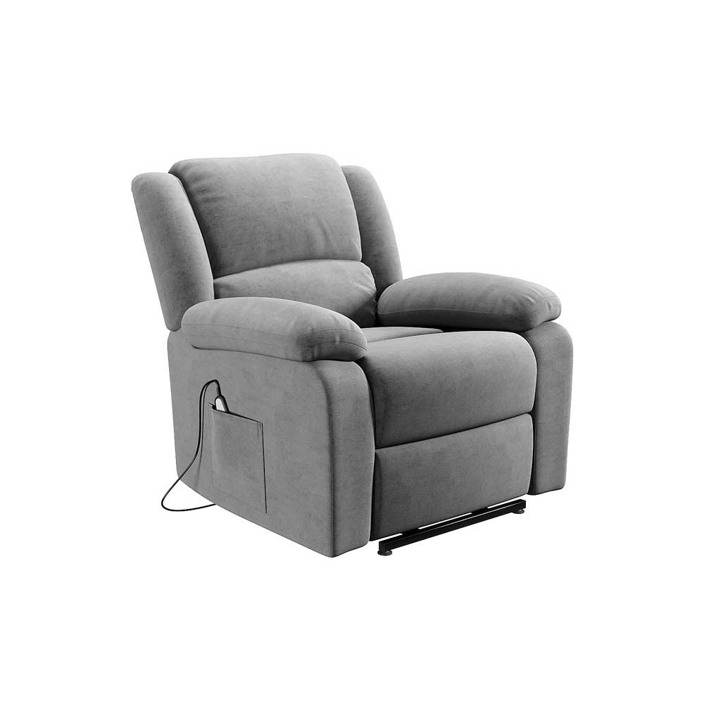 fauteuil de relaxation électrique microfibre gris (GiFi-815870X)