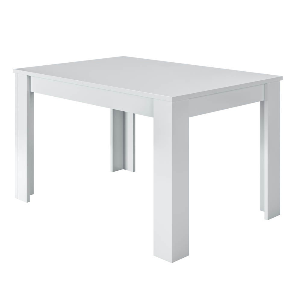table à manger extensible blanc artic 140/190 cm (GiFi-818237X)