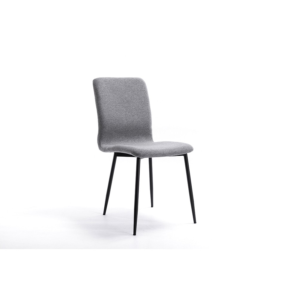 chaise en tissu gris x 2 (GiFi-818856X)