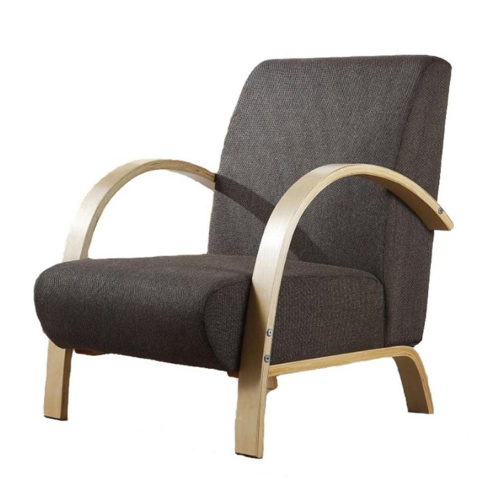 fauteuil sofa design bois et tissu (GiFi-MON-223)