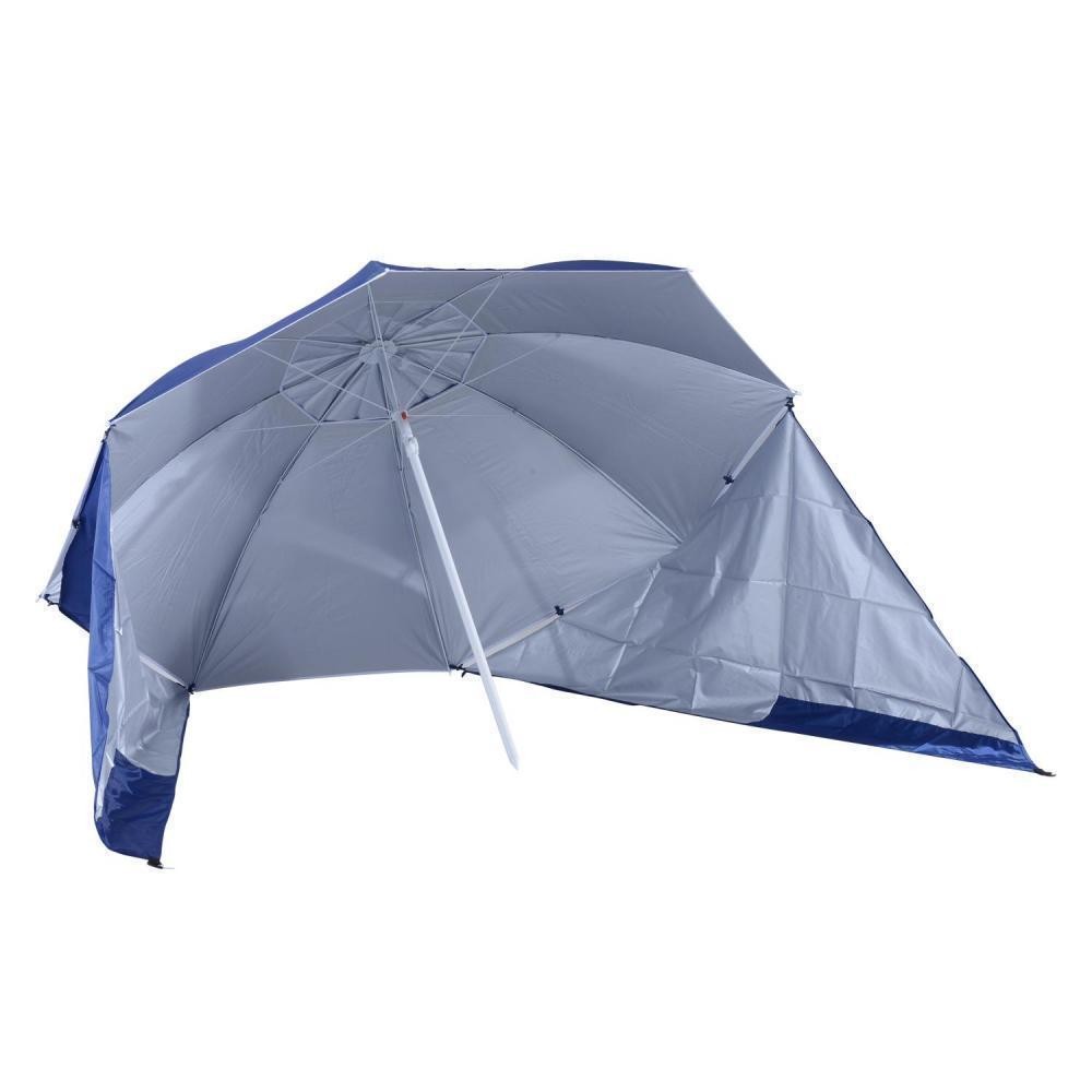 parasol abri solaire contemporain protection upf 50+ sac transport fourni bleu marine (GiFi-AOS-84D-022)