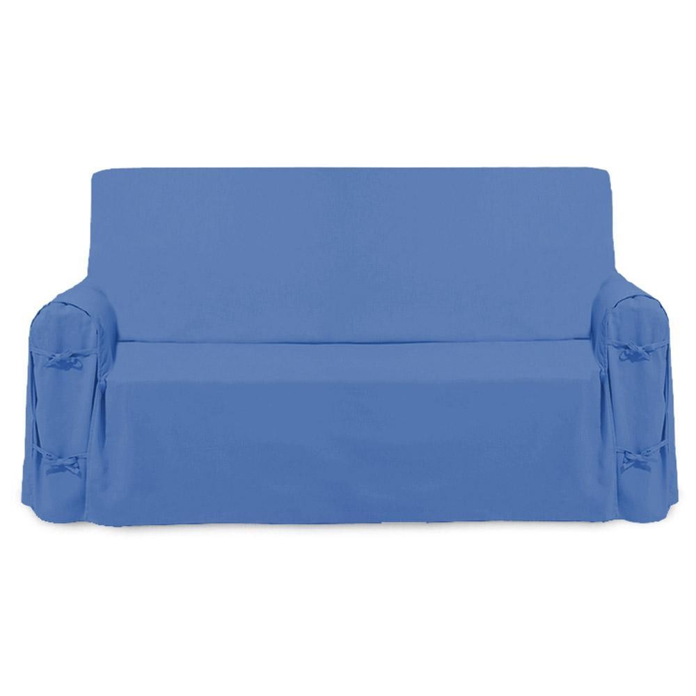 housse de canapé panama bleu 100% coton (GiFi-IDH-4CANAP/PANAMA/BLEU)
