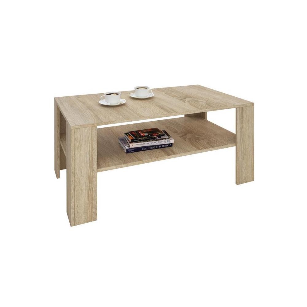 table basse lorient en mélaminé décor chêne sonoma (GiFi-MOB-13650)