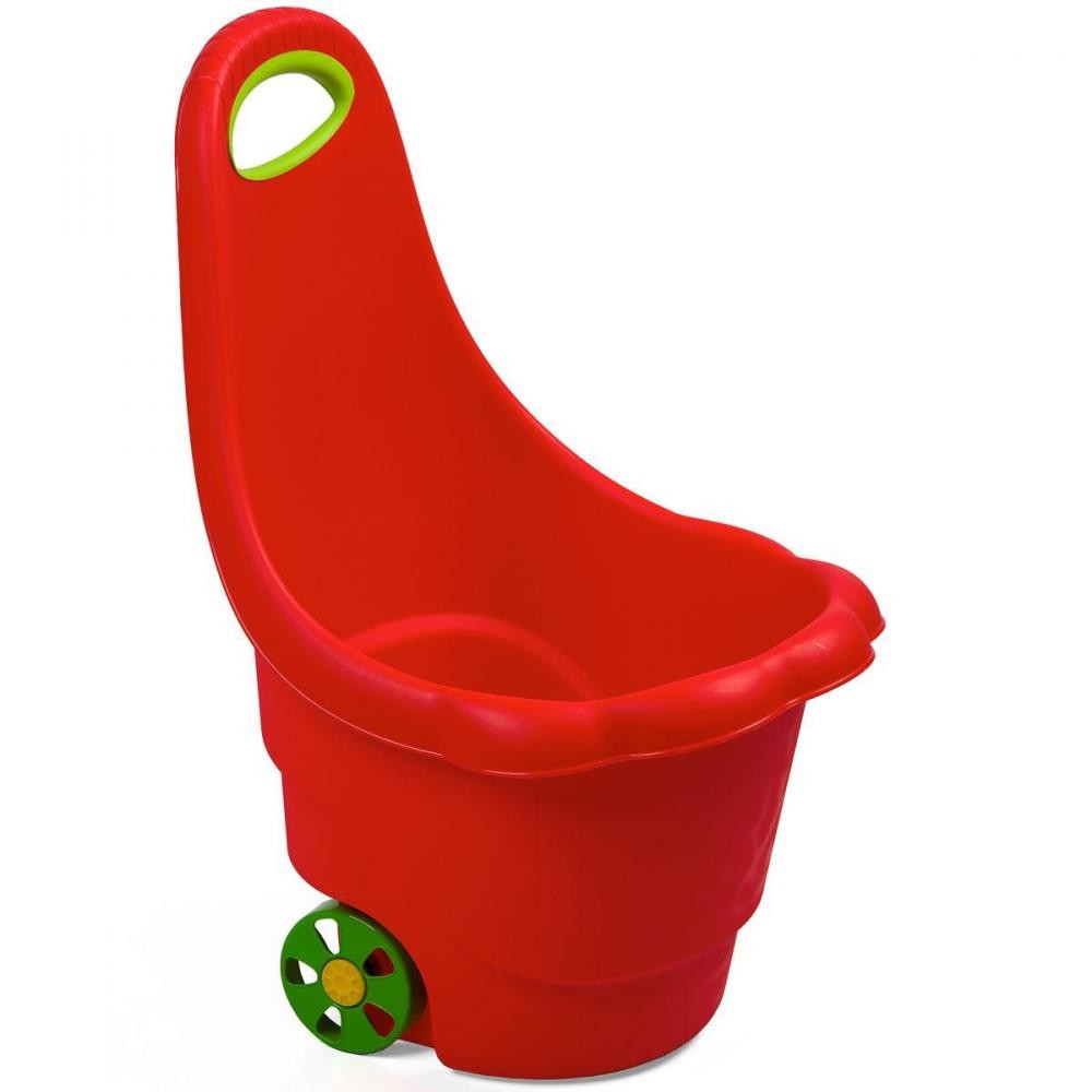 daisy chariot panier de rangement jouets avec poignée & roues rouge (GiFi-MON-564_1255)