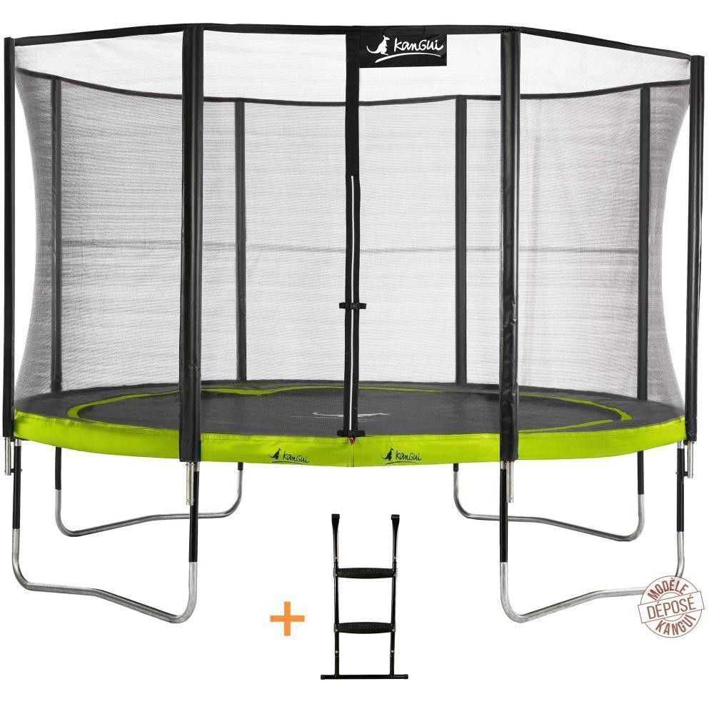 trampoline de jardin rond 430 cm + accessoires punchi aloe 430 (GiFi-KAN-K0139)