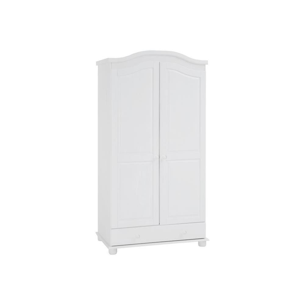 armoire en pin lasuré blanc (GiFi-MOB-8071)