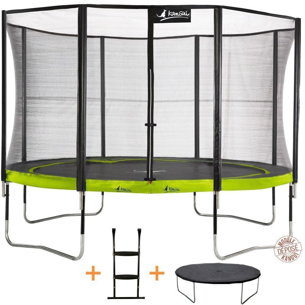 trampoline de jardin rond 430cm + accessoires punchi aloe 430 (GiFi-KAN-K0097)