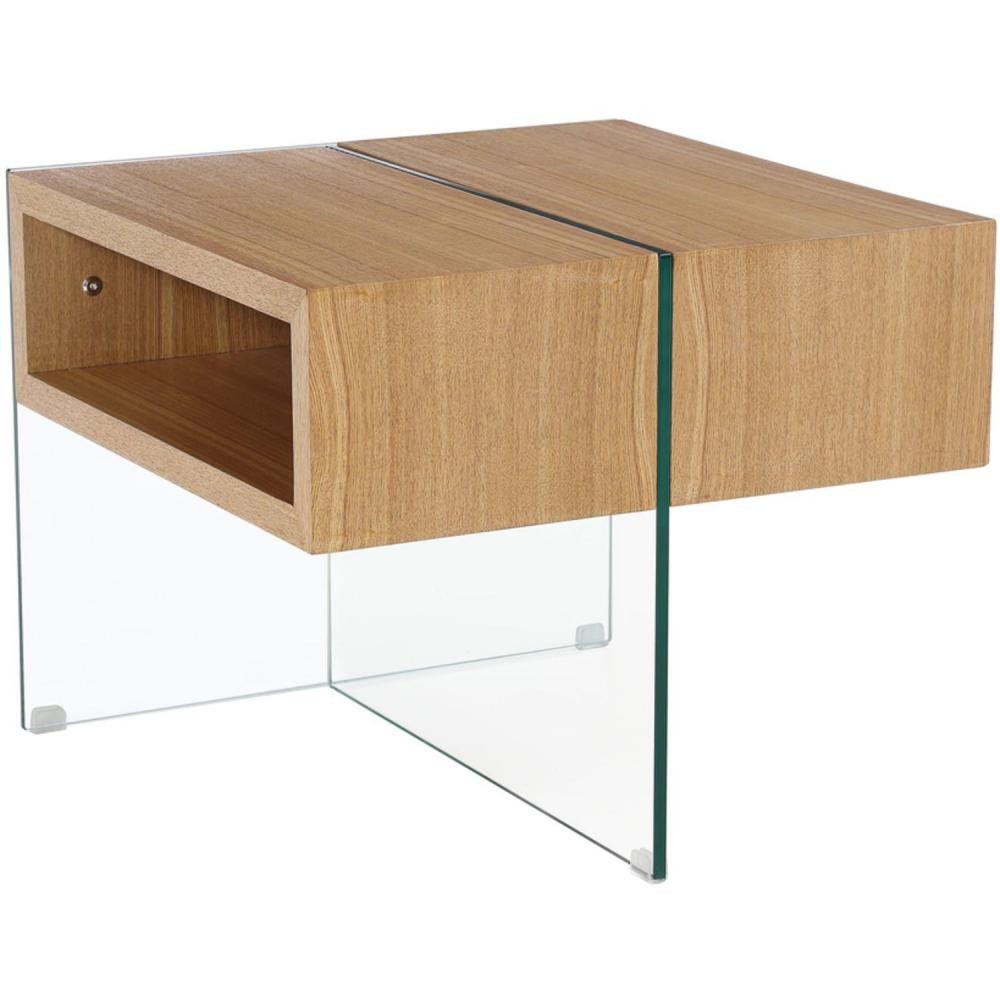 table basse venezia - 60 x 60 x 50 cm - finition chêne (GiFi-HAB-94018)