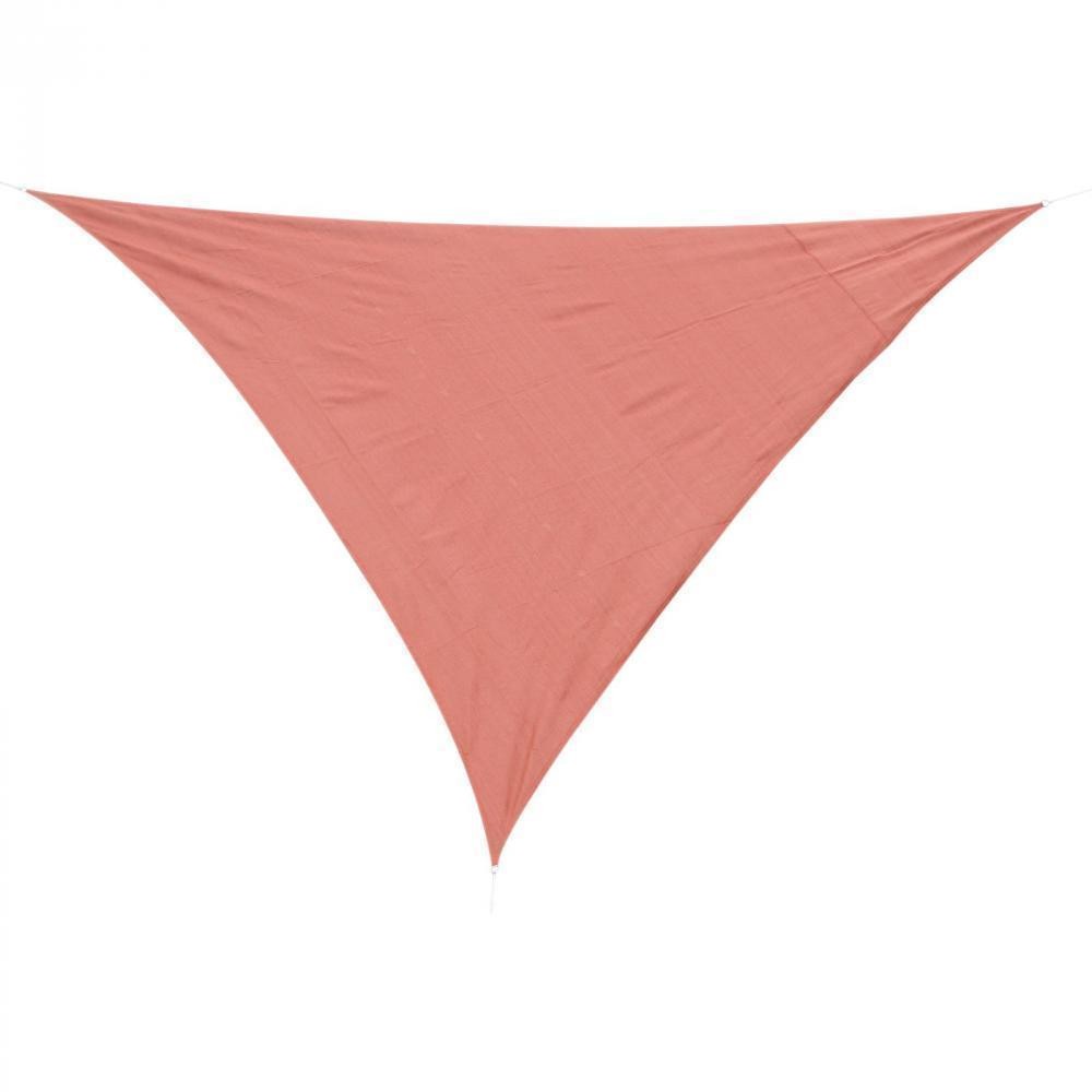 voile d'ombrage triangulaire grande taille 6 x 6 x 6 m polyéthylène haute densité résistant aux uv rouge (GiFi-AOS-01-0658)