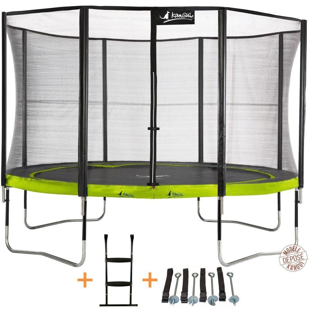 trampoline de jardin 365cm + accessoires punchi aloe 360 (GiFi-KAN-K0106)