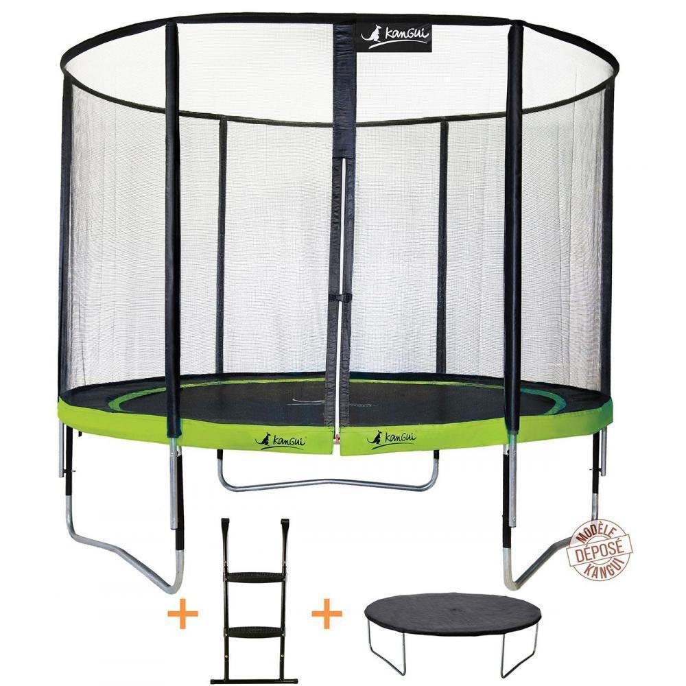 trampoline de jardin rond 305cm + accessoires punchi aloe 300 (GiFi-KAN-K0126)