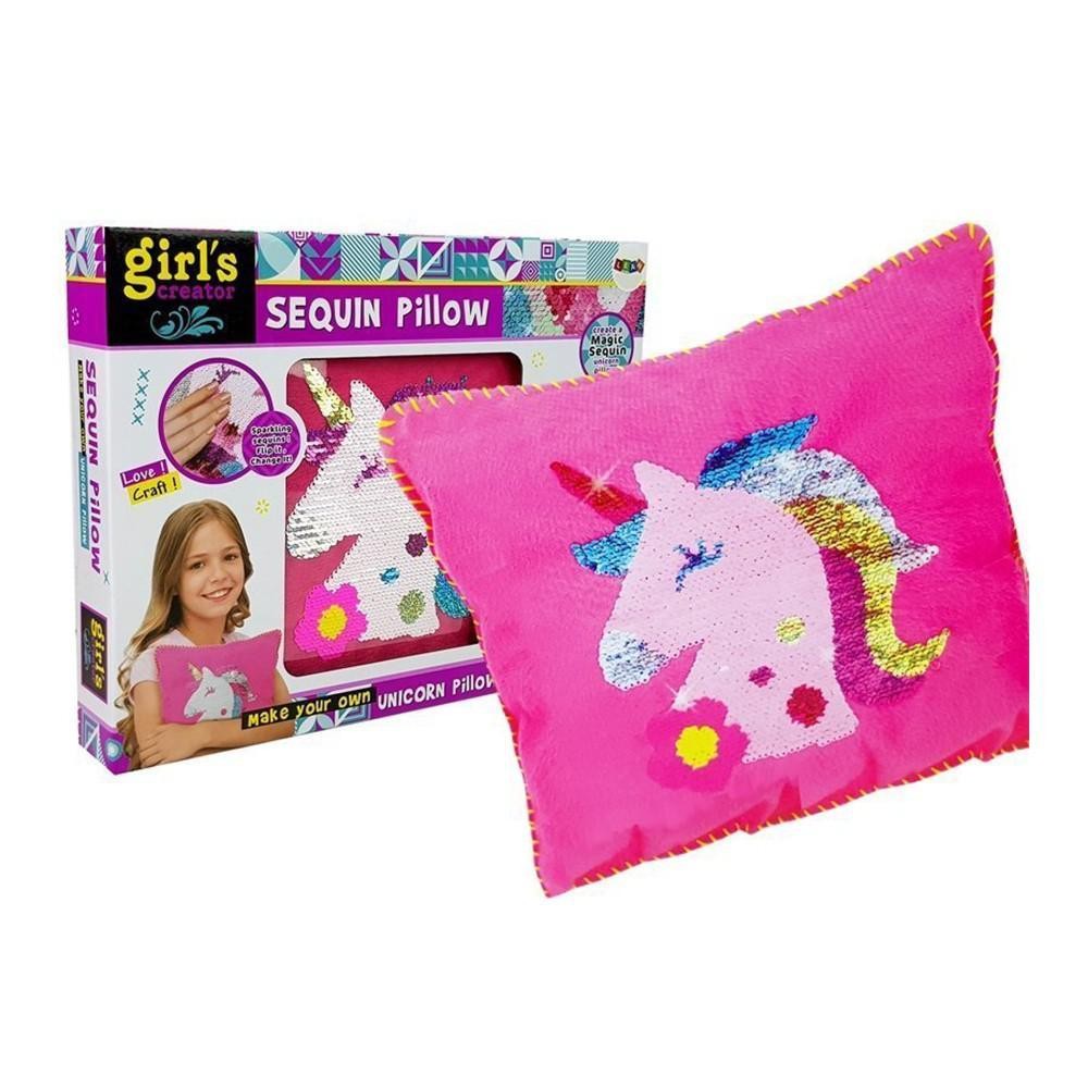 sequin kit de couture oreiller diy enfant loisirs créatifs (GiFi-MON-903)