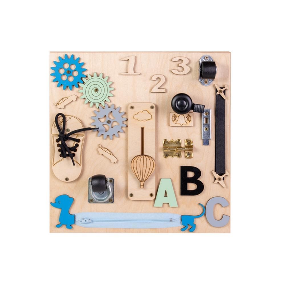 Tableau d'activité sensoriel Montessori en bois - Naturel - Animaux 50 cm -  Jeux d'éveil - Puériculture - Enfants, jouets et jeux