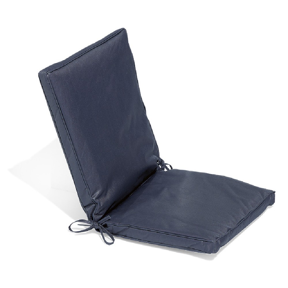Coussin de fauteuil carré gris anthracite fixation nouette - Pouf et  coussin d'extérieur - Mobilier de jardin - Jardin et Plein air