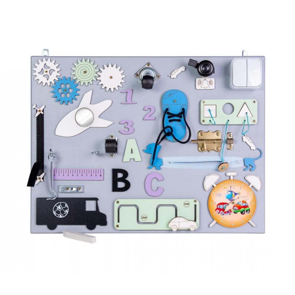 Tableau d'activité sensoriel Montessori en bois - Gris - 50 cm - Jeux  d'éveil - Puériculture - Enfants, jouets et jeux