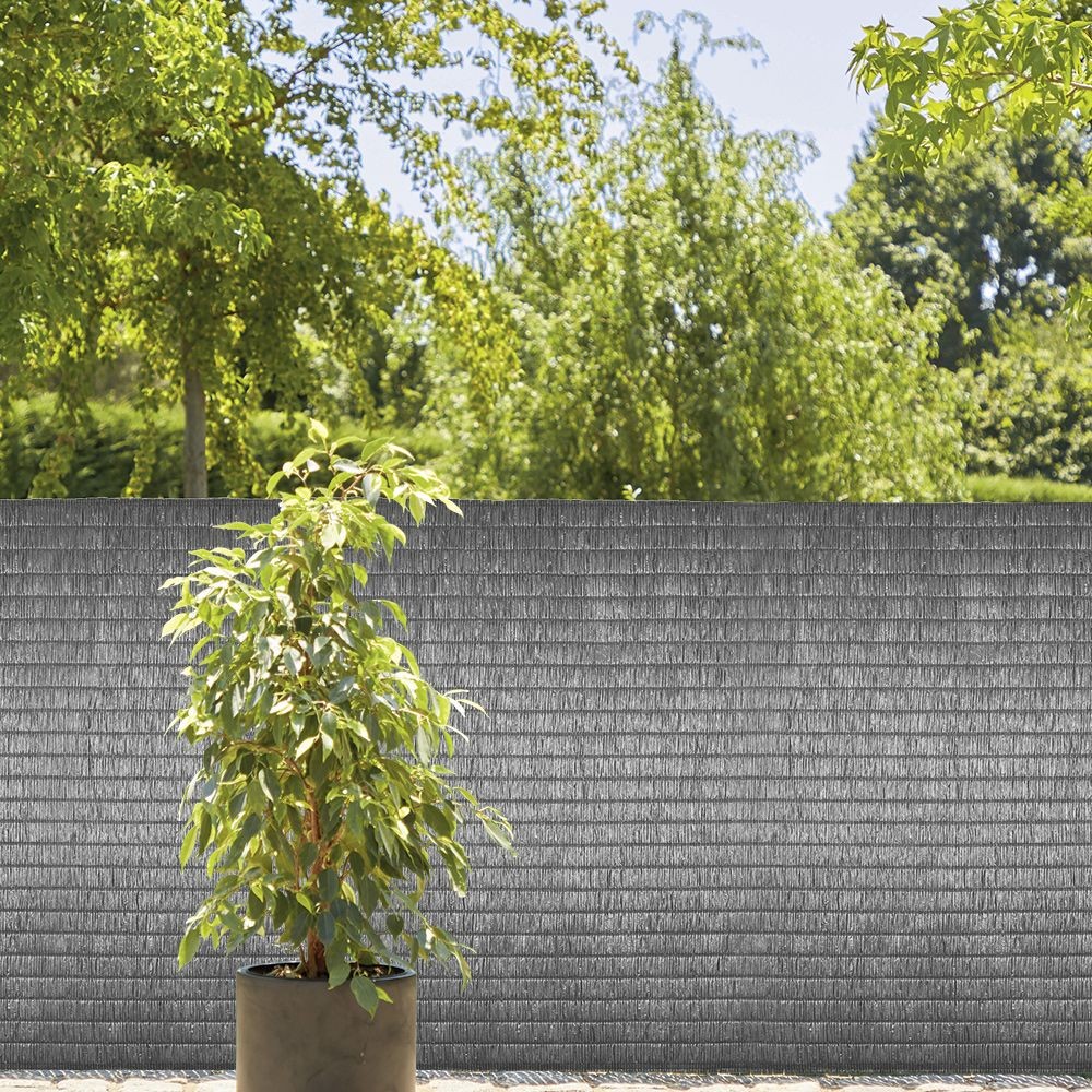 Paillon artificiel pvc gris L.300x H.100 cm - Clôture, bordure et brise vue  - Aménagement de jardin - Jardin et Plein air | GiFi