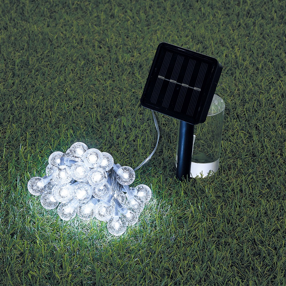 Guirlande LED Extérieur Fil de Fer à Piles Blanc Froid 8m