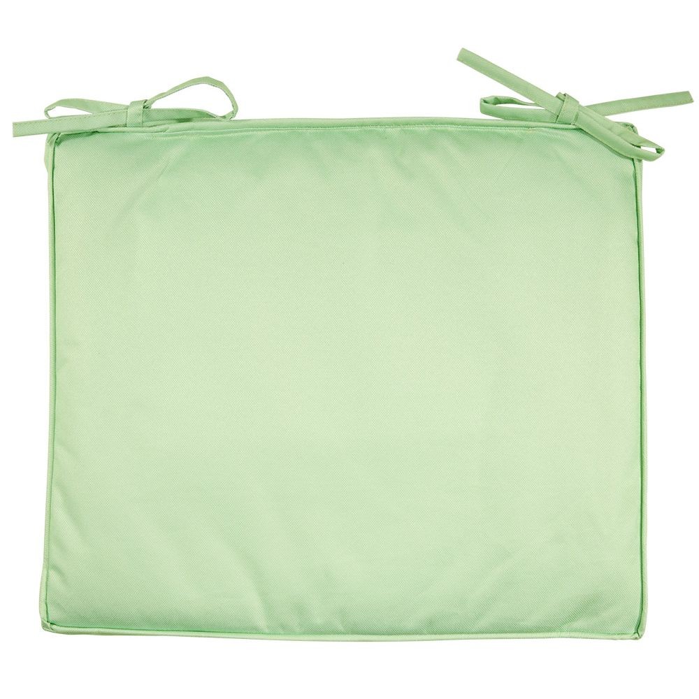 Coussin de chaise polyester uni vert clair - Pouf et coussin d