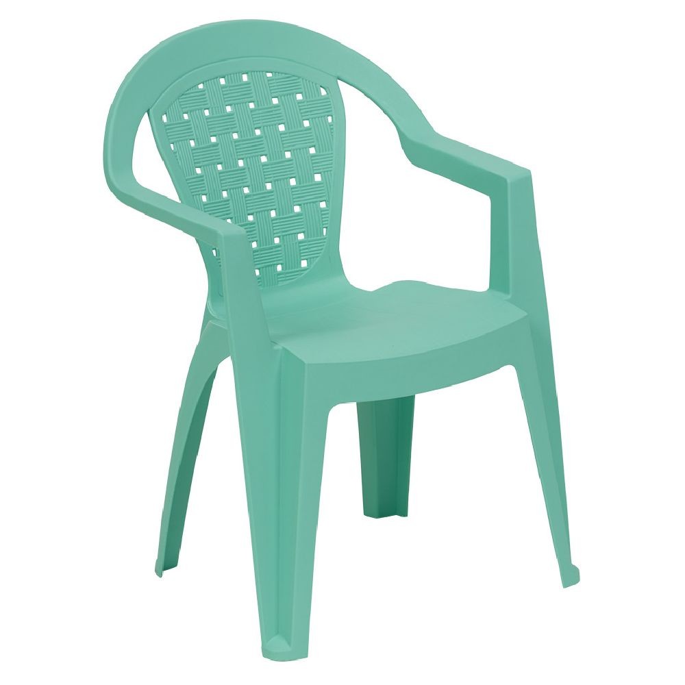 Galette de chaise de jardin réversible uni vert biface imprimé